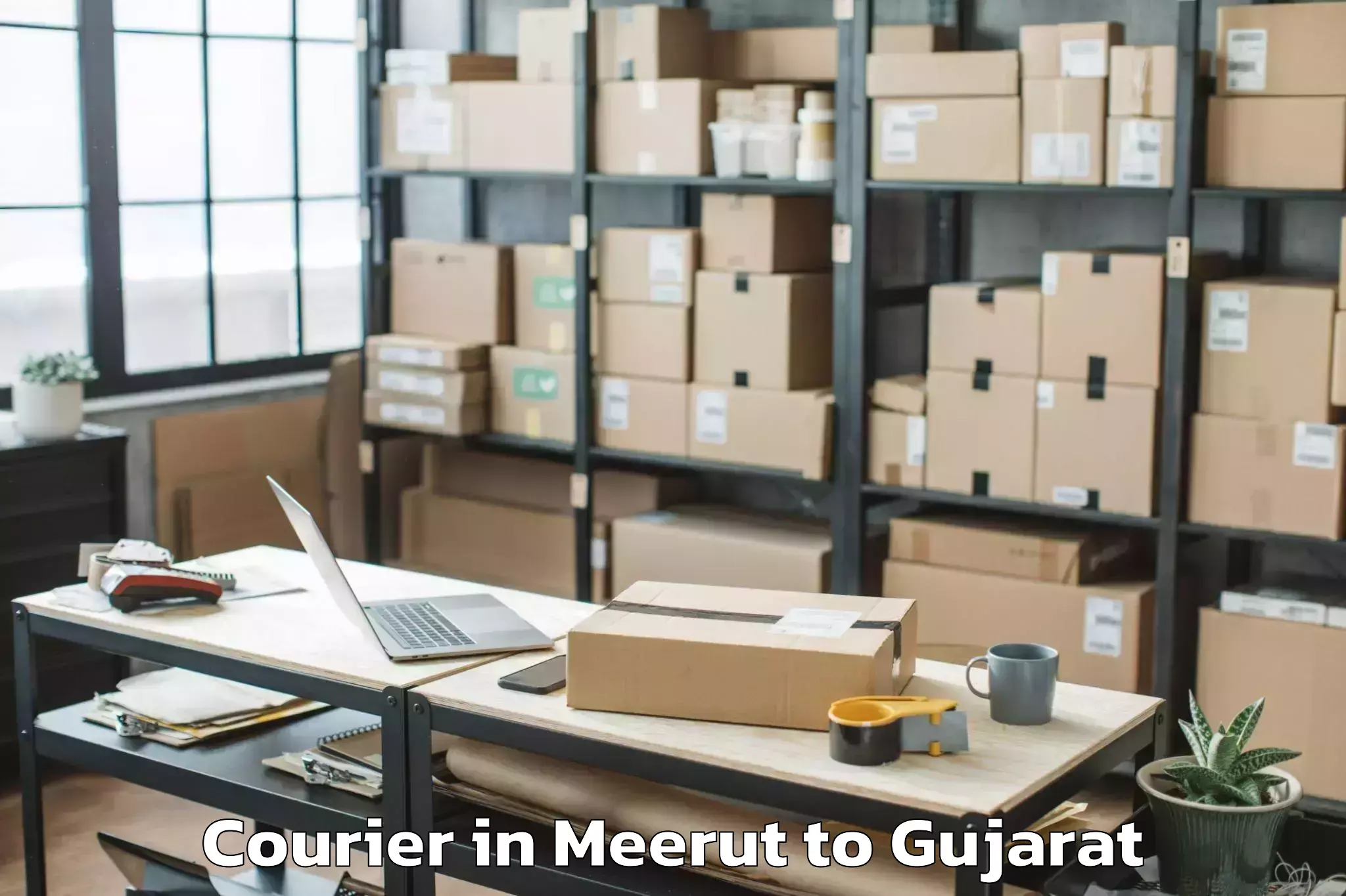 Top Meerut to Gandhidham Courier Available